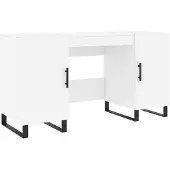 vidaXL Bureau 140x50x75 cm bewerkt hout wit