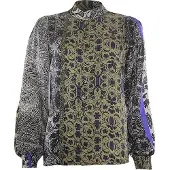 Poools Blouse 333229 olive/black