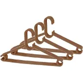 Storage solutions kledinghangers - set van 30x - kunststof - bruin