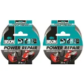 Bison 2x Tape Power Repair Grijs 25 meter