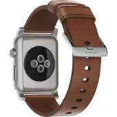 Nomad Apple Watch 42mm Leren Polsband Brown/Silver