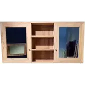 Benoa Fontana Teak Bathroom Mirror Cabinet 165 cm (Naturel, 165x80cm)