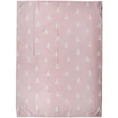 Clayre & Eef Plaid 130x170 cm Roze Wit Polyester Kerstbomen Deken Roze Deken