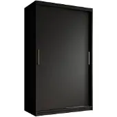 Meubella | Kledingkast mat zwart 120x62x200 schuifdeur