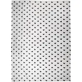 Clayre & Eef Plaid 130x170 cm Wit Zwart Polyester Deken Wit Deken