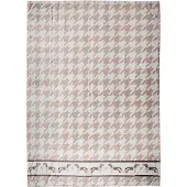 Clayre & Eef Plaid 130x170 cm Bruin Wit Polyester Teckels Deken Bruin Deken