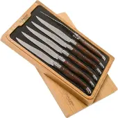 Laguiole En Aubrac Morado 62C99MORIH 6-delige steakmessenset purperhart