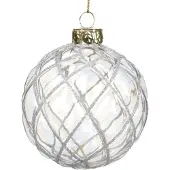Goodwill Kerstbal Glas Crème 8 cm Voordeelaanbod Per 2 Stuks
