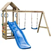 Swingking Speeltoestel Maria - Schommel en Glijbaan Rood - 295 x 160 x 210 cm