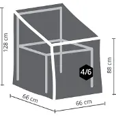 Perel Tuinstoelhoes | | 66 x 66 x 128 cm (PP, Grijs)