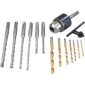 Westfalia Rondschacht & SDS boren set - incl. boorhouder - 15-delig