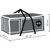 Perel Tuinkussenhoes | | 125 x 40 x 50 cm (PP, Grijs)
