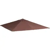 Outsunny Sunny Paviljoendak 3x3m, koffiekleur