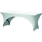 Perel Hoes voor tafel, wit, rechthoekig met boogvorm, 180 cm x 75 cm x 74 cm