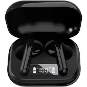 Denver TWE-38BLACK, Draadloos, Gesprekken/muziek, Koptelefoon met microfoon, Zwart