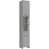 vidaXL Badkamerkast, grijs Sonoma, 30x30x183,5 cm, houtvezel