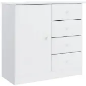 vidaXL Dressoir ALTA 77x35x73 cm massief grenenhout wit