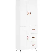 vidaXL Hoge kast 69,5x34x180 cm bewerkt hout wit