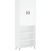 vidaXL Hoge kast 69,5x34x180 cm bewerkt hout wit