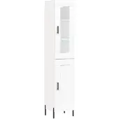 vidaXL Hoge kast 34,5x34x180 cm bewerkt hout wit