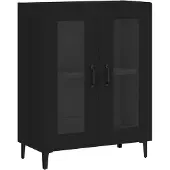 vidaXL Dressoir 69,5x34x90 cm bewerkt hout zwart