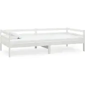 vidaXL Slaapbank massief grenenhout wit 90x200 cm