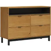 vidaXL Ladekast FLAM 110x40x80 cm massief grenenhout