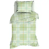 Romanette Dekbedovertrek Rubik Leek Groen Katoen-140 x 200 / 220 cm | 1-Persoons