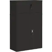 vidaXL Archiefkast 90x40x145 cm staal zwart