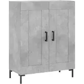 vidaXL Dressoir 69,5x34x90 cm bewerkt hout betongrijs