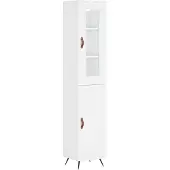 vidaXL Hoge kast 34,5x34x180 cm bewerkt hout wit