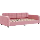 vidaXL Slaapbank 100x200 cm fluweel roze