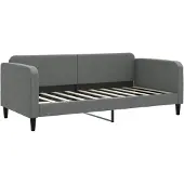 vidaXL Slaapbank 90x190 cm stof donkergrijs