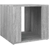 vidaXL Nachtkastje 41x40x36 cm bewerkt hout grijs sonoma eikenkleur