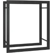 vidaXL Haardhoutrek 50x28x56 cm staal matzwart