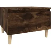 vidaXL Bijzettafel 50x46x35 cm bewerkt hout gerookt eikenkleurig