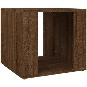vidaXL Nachtkastje 41x40x36 cm bewerkt hout bruin eikenkleur