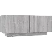 vidaXL Tv-meubel 100x35x40 cm bewerkt hout grijs sonoma eikenkleurig