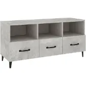 vidaXL Tv-meubel 102x35x50 cm bewerkt hout betongrijs