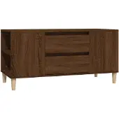 vidaXL Tv-meubel 102x44,5x50 cm bewerkt hout bruin eikenkleur