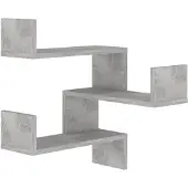 vidaXL Wandplanken Muurmontage Betongrijs 40 x 40 x 49,5 cm