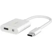 Belkin RockStar - USB-C naar koptelefoonstekker/oplaadadapter - USB-C male naar USB-C, ministekker female - USB Power Delivery (60W)