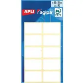 Agipa witte etiketten in etui ft 20 x 32 mm (b x h), 70 stuks, 10 per blad - 6 stuks