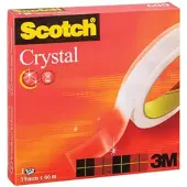 Scotch Plakband Crystal Clear 600 Transparant 19 mm (B) x 66 m (L) Cellulose