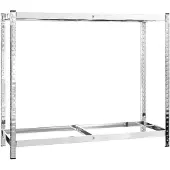 vidaXL Bandenrek 2-laags 110x40x110 cm staal zilverkleurig