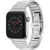 Laut LINKS Roestvrijstalen Apple Watch 45 / 44 Mm Schakelband Zilver