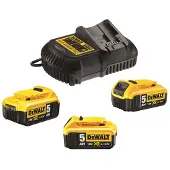 DeWalt Startset: 3x DCB184 XR accu's + lader (18 V, 5.0 Ah, origineel)