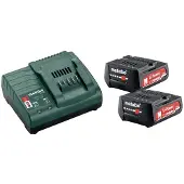 Metabo 12V 2,0 Ah accu (2x) + oplader