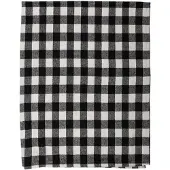 Clayre & Eef Plaid 130x170 cm Zwart Wit Polyester Deken Zwart Deken