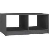 vidaXL Salontafel 75x50x33,5 cm massief grenenhout grijs